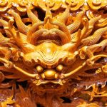 Tranh dán tường điêu khắc rồng DK86