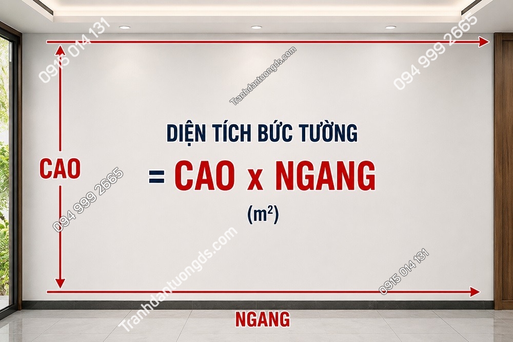 Hướng dẫn đo tường dán tranh