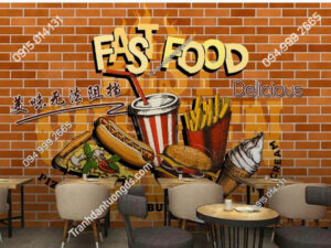 Tranh dán tường cửa hàng Fast Food DS_16192676