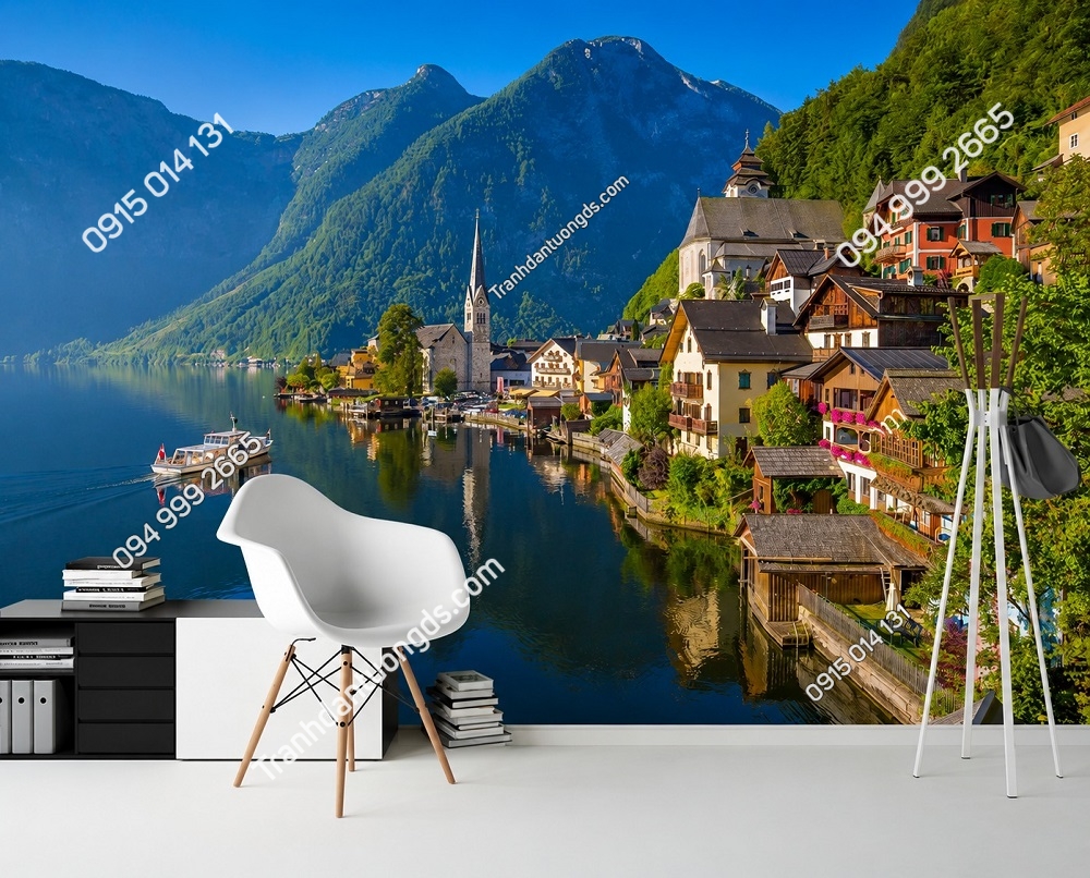 Tranh đồi núi dán tường phòng làm việc 683691666