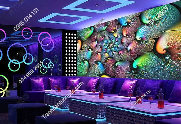 Tranh họa tiết 3D màu sắc cho quán bar karaoke DS_17341644