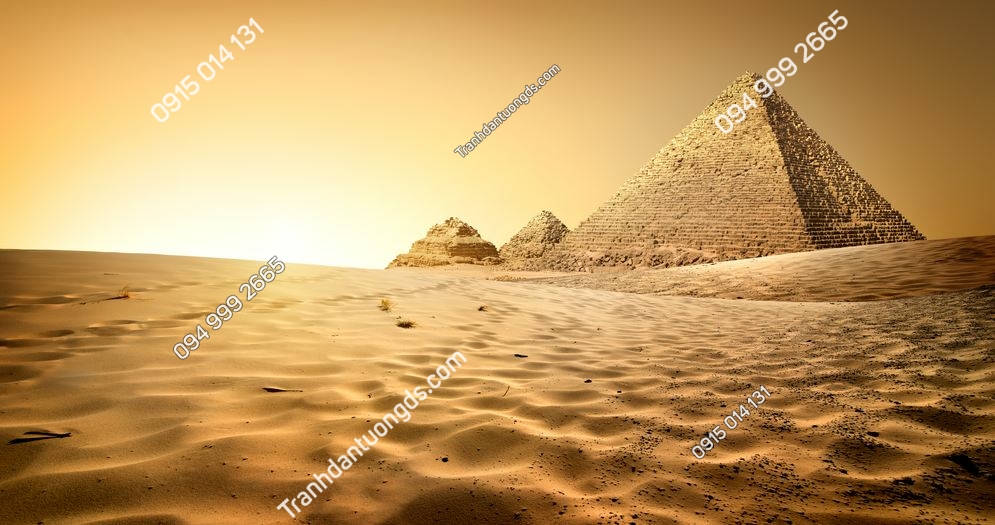 Tranh vải lụa dán tường kim tự tháp -pyramids-in-sand-388045555