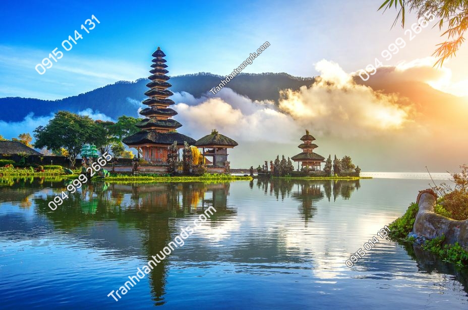 Tranh dán tường Pura ulun danu bratan đền ở Bali, indonesia 631736717