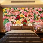 Tranh thiên nga và hoa hồng dán phòng ngủ DS_17349221