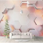 Tranh tường giả khối ngũ giác chìm nổi 3D DS_17331240