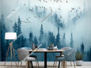 Tranh rừng cây dán văn phòng weili_18558077