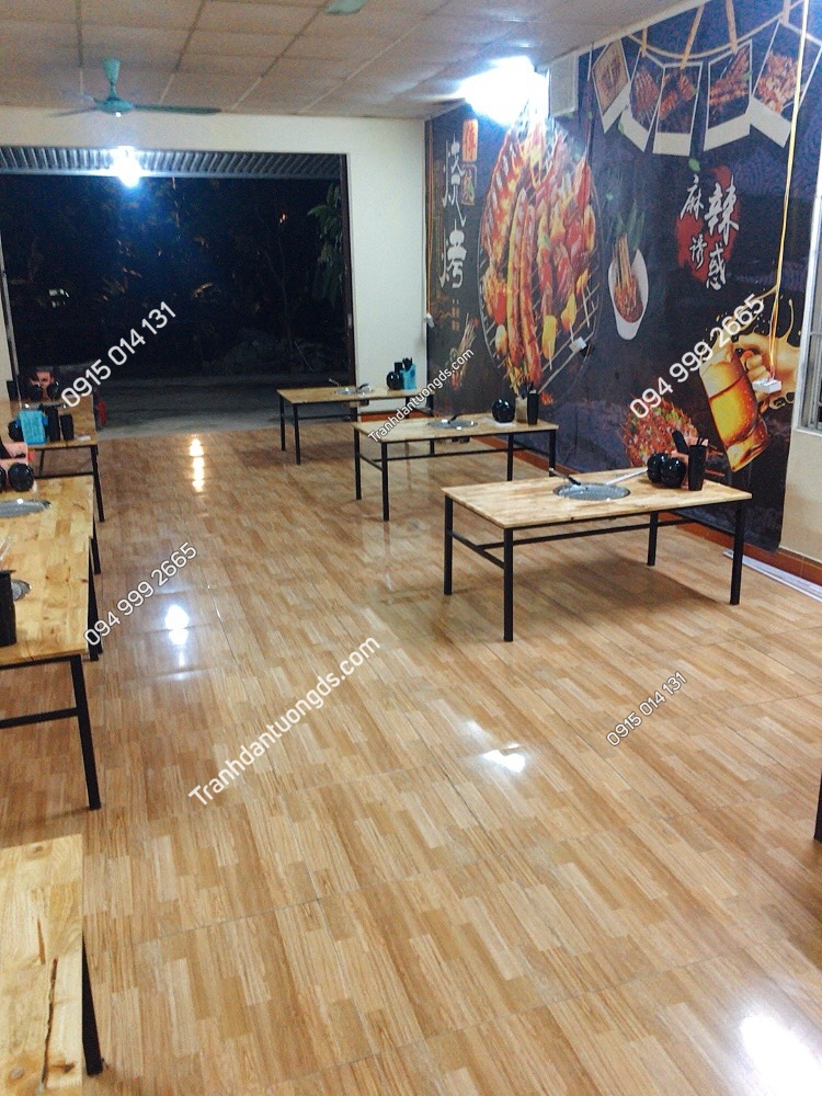 Tranh 3D quán nướng cho khách hàng tại Phú Thọ