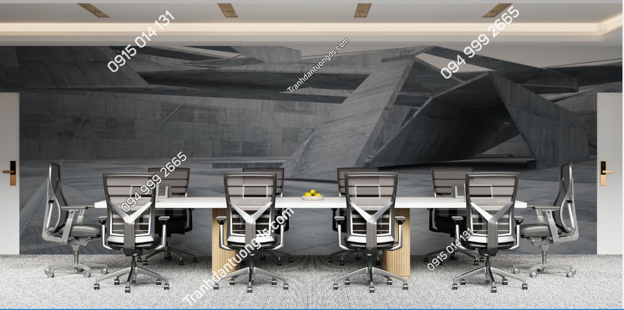 Tranh dán tường không gian chiều sâu 3D dán văn phòng 1465186442