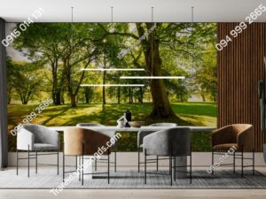 Tranh rừng cây lác đác lá vàng 1335844721