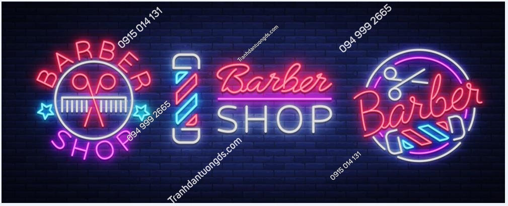 Tranh dán tường babber shop 768873274