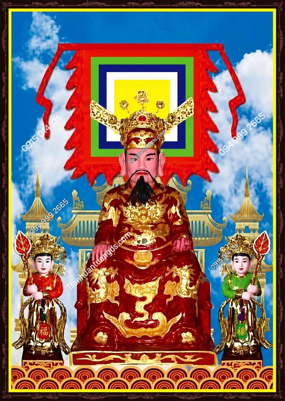 Tranh Đức Thánh Trần trang nghiêm