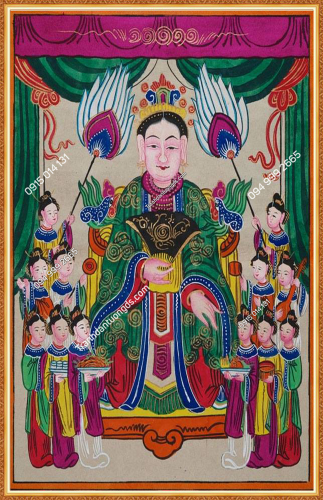 Tranh Thờ phụng Mẫu Thượng Ngàn