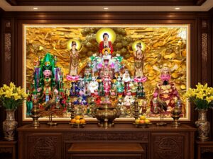 Tranh dán tường tứ phủ công đồng 41212