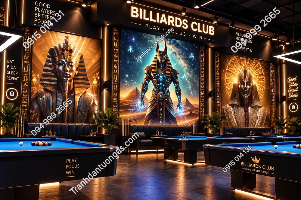 Tranh Dán Tường Bida Ai Cập Cổ Đại Pharaoh Anubis Huyền Bí 3D BIDA119202610