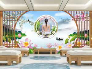 Tranh dán tường Spa dưỡng sinh Đại Sơn Decor