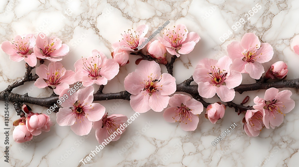 Tranh dán tường hoa đào 1312544085