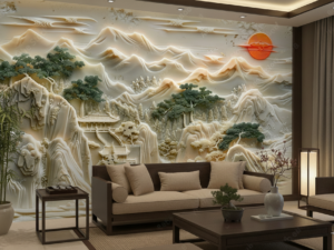 Tranh dán tường giả đá hiện đại phòng khách 868304848