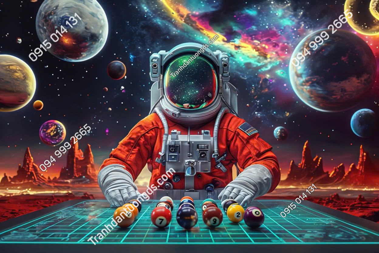 Tranh 3D dán tường quán billiards 2026 (4)