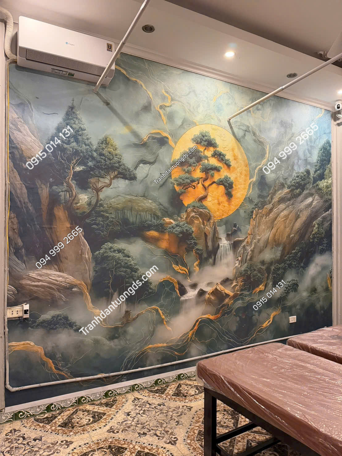 Thi công tranh dán tường khách sạn 2026