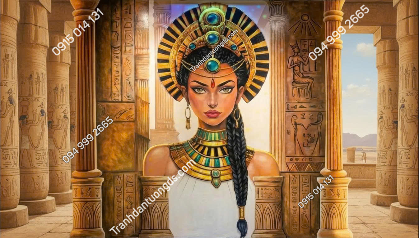 Tranh dán tường quán bi-a 3D Ai Cập 2026 mẫu 8