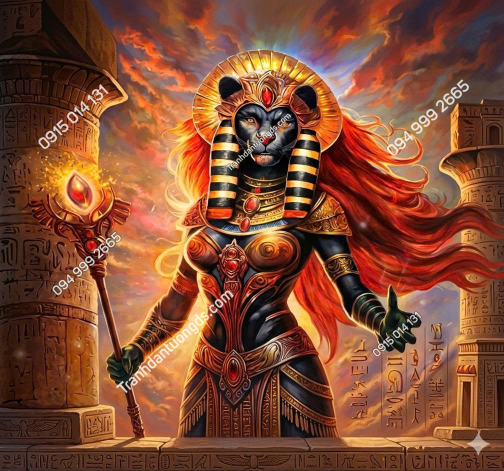 Tranh dán tường quán bi-a 3D Ai Cập 2026 mẫu 9