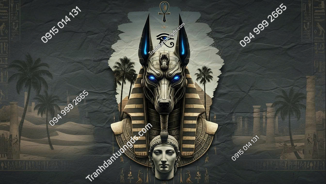 Tranh dán tường quán bi-a 3D Ai Cập 2026