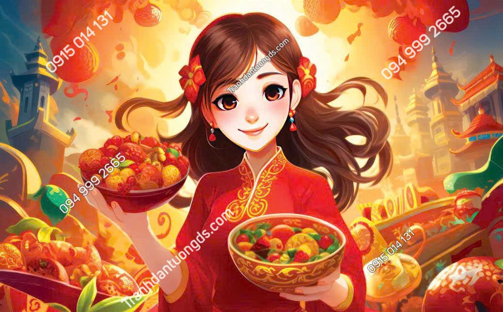 Tranh dán tường quán mỳ cay 2026 (2)