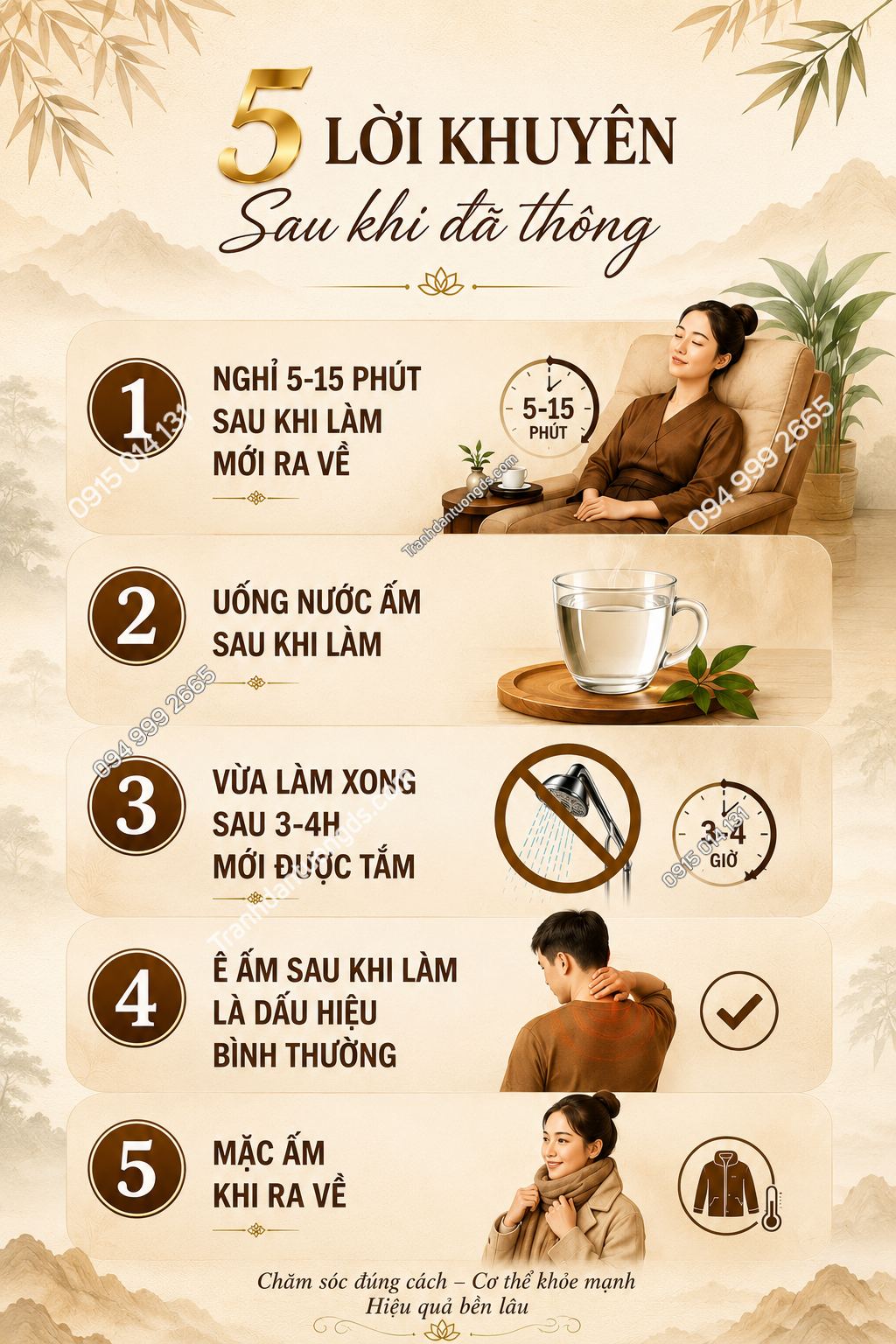 Tranh dán tường Spa 2026 đẹp