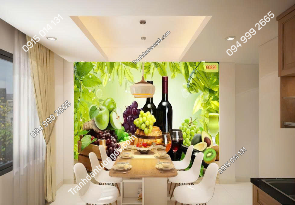 Tranh dán tường phòng ăn phòng bếp 2026 đẹp