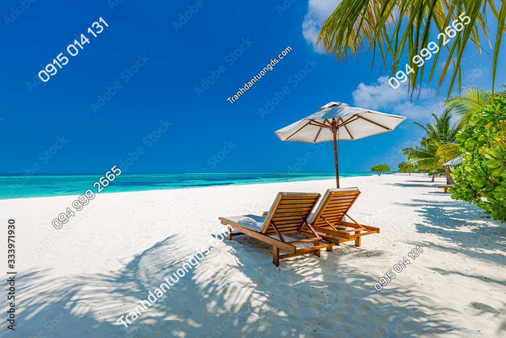 Tranh lụa 3D 5D dán tường phong cảnh biển 2026