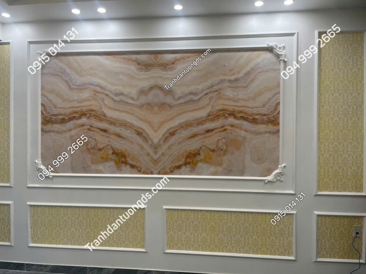 Thi công tranh phào chỉ, giả đá cẩm thạch 3D