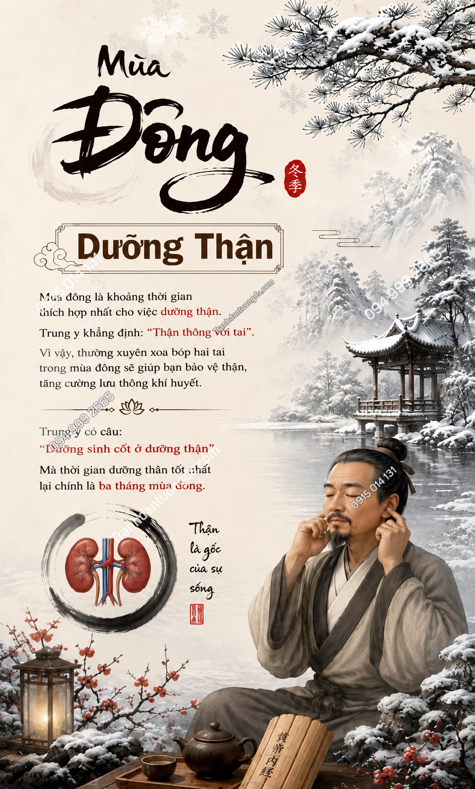 Tranh dán tường Spa mùa Đông