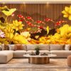 Tranh Cửu Ngư Hoa Sen Cá Chép Phòng Khách Sang Trọng DS274615