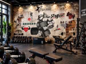 Tranh Dán Tường Phòng Gym Bodybuilder Power Gym Mạnh Mẽ DS741826