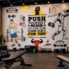 Tranh Dán Tường Phòng Gym Push Yourself Powerhouse Gym DS684217