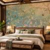 Tranh Dán Tường Phòng Ngủ Indochine Hoa Chim Nhiệt Đới Tropical DS742681