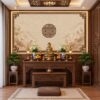 Tranh Dán Tường Phòng Thờ Chung Cư Hoa Sen Phúc Lộc Trang Nhã PT69202619