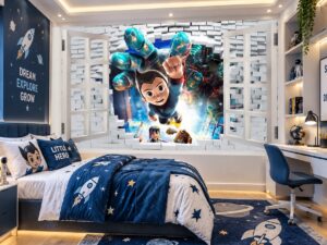 Tranh Dán Tường Phòng Trẻ Em Siêu Năng Lực 3D DS861527