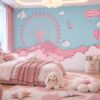 Tranh Dán Tường Phòng Trẻ Em Vòng Xoay Mây Hồng DS731458