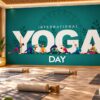 Tranh Dán Tường Phòng Yoga International Yoga Day Người Tập Yoga DS803416
