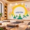 Tranh Dán Tường Phòng Yoga International Yoga Day Thiền Định DS641275
