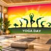 Tranh Dán Tường Phòng Yoga International Yoga Day Tư Thế Yoga Thiền Định DS735921