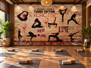 Tranh Dán Tường Phòng Yoga Phòng Tập Yoga Cá Tính Hiện Đại DS684217