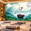 Tranh Dán Tường Phòng Yoga Sức Khỏe Và Ước Mơ Núi Rừng Thiền Định DS394827