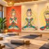 Tranh Dán Tường Phòng Yoga Thiền Định Mandala Chakra Nghệ Thuật DS861354