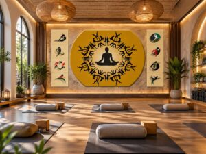Tranh Dán Tường Phòng Yoga Thiền Yoga Hiện Đại DS741628