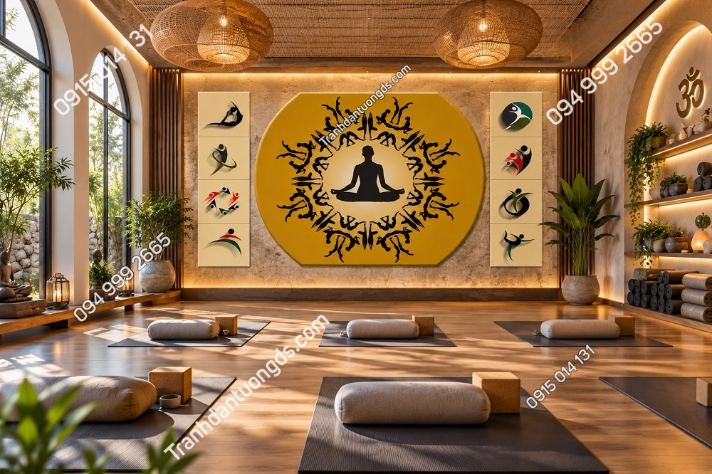 Tranh Dán Tường Phòng Yoga Thiền Yoga Hiện Đại DS741628