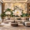 Tranh Hoa Sen Dán Tường Phòng Khách Chung Cư HS22920262