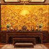 Tranh Hoa Sen Phòng Thờ Trúc Chỉ Sen Sang Trọng DS817453