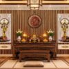 Tranh Phòng Thờ Hoa Sen Phú Quý Phúc Lộc Sang Trọng DS519384
